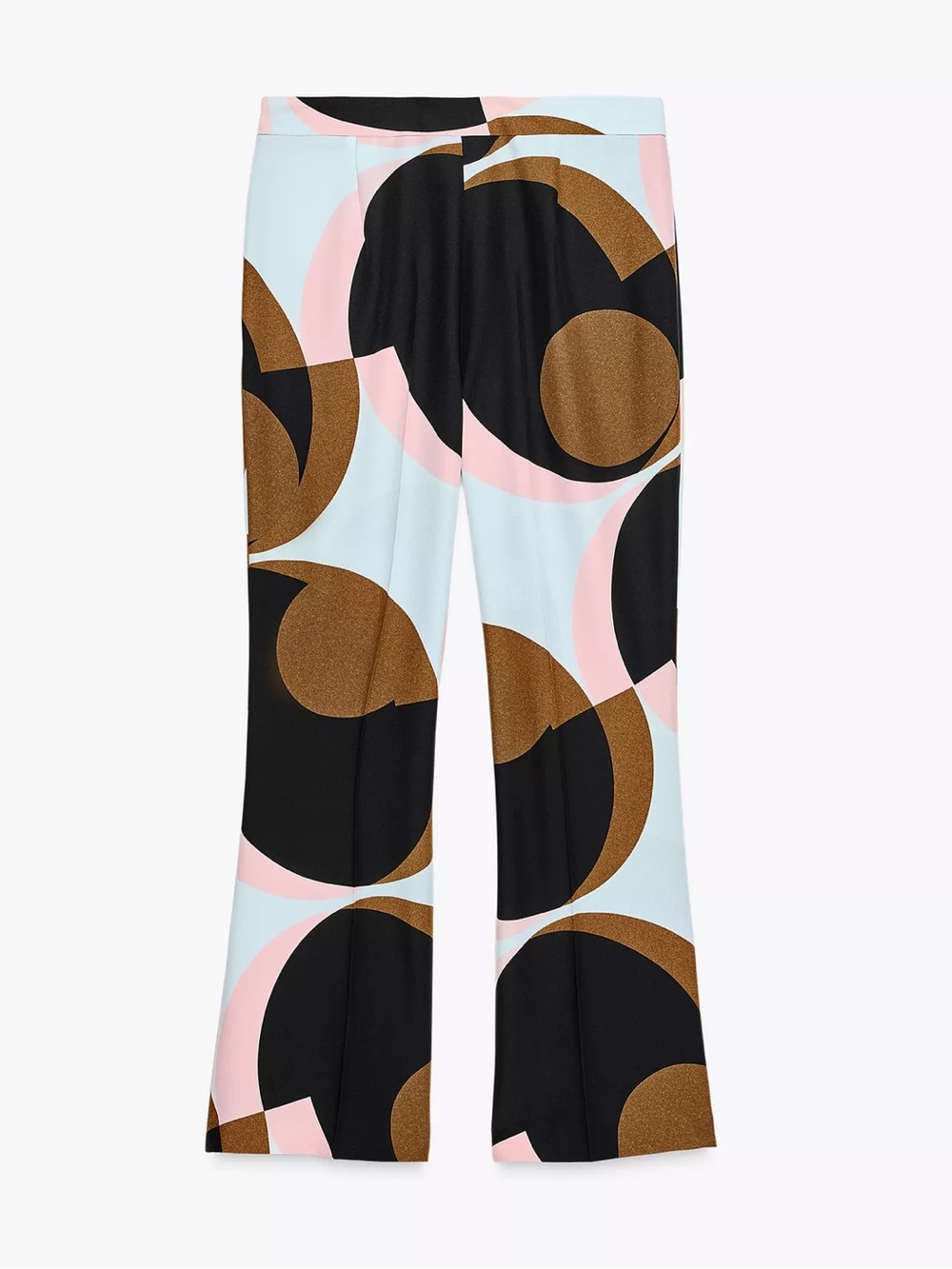 Geometric print mini flare pants